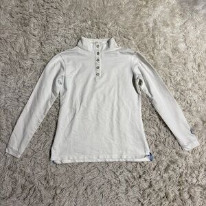 Women’s Small White Callidae Long Sleeve Horseback Riding Show Shirt. Good Cond.